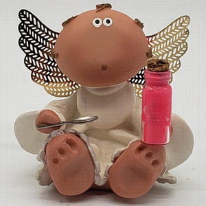 𝅺Kirk's Kritters by Russ Berrie Vintage Angel Cheeks Figurine or Ornament